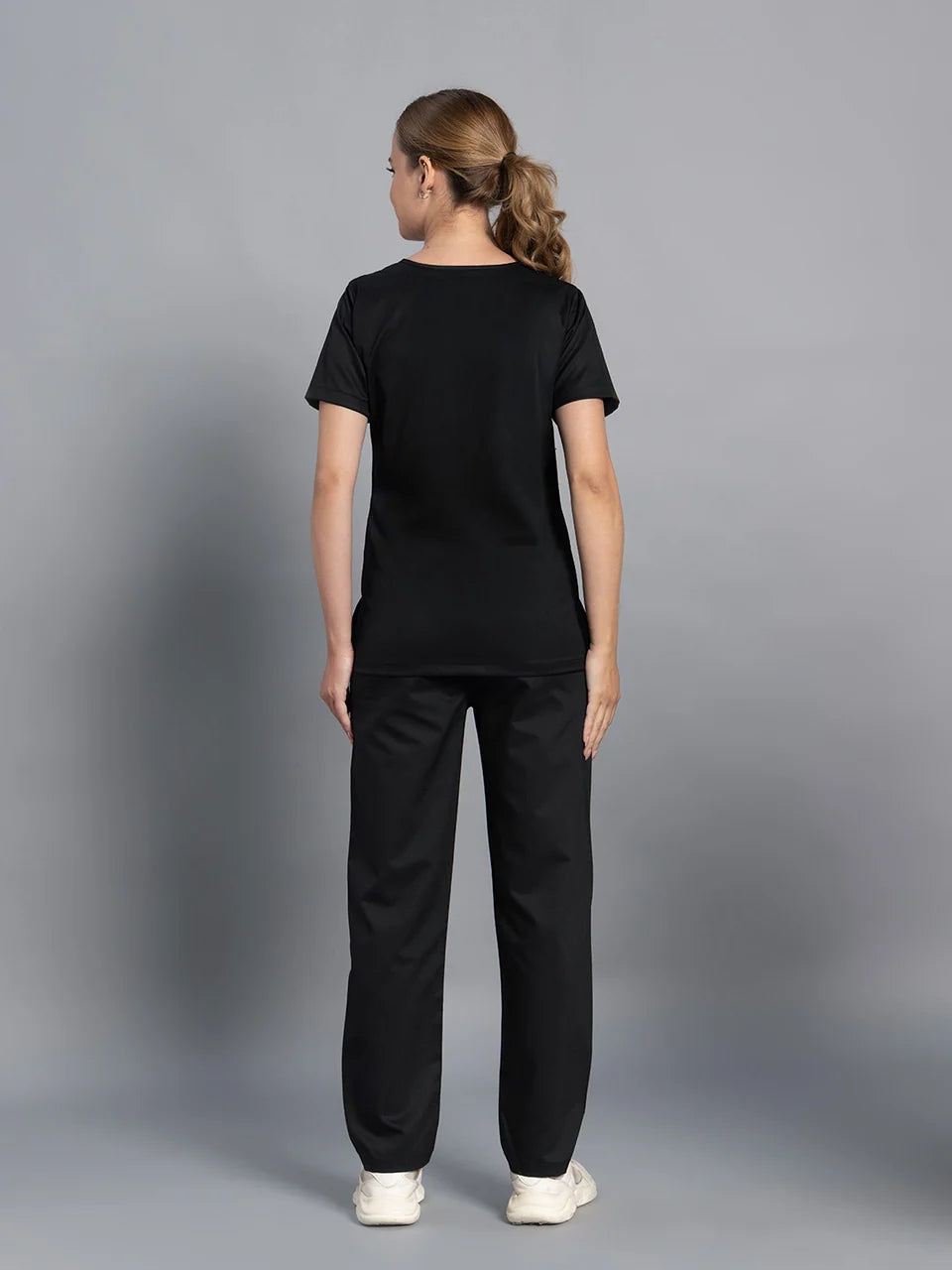 Move Lite Women Black (Nova V Neck) Scrub Set