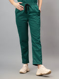 Stretchable (2Way) Women Hunter Green Straight Scrub Pant