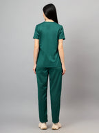 Stretchable (2Way) Women Hunter Green Straight Scrub Pant