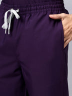 Stretchable (4Way) Men Violet Straight Scrub Pant