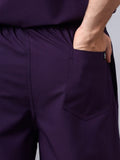 Stretchable (4Way) Men Violet Straight Scrub Pant