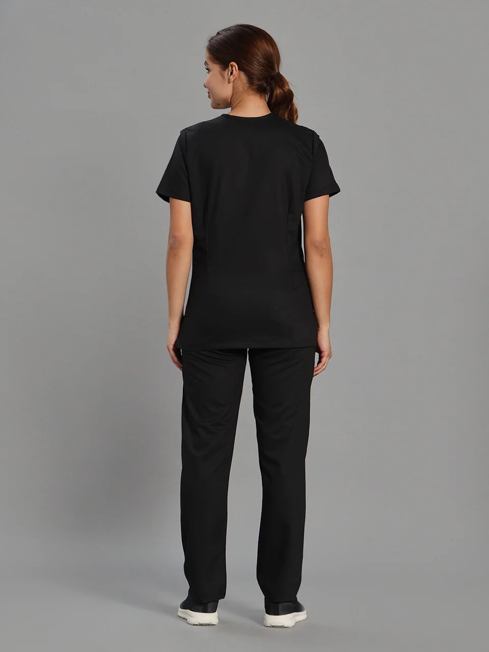 Move Lite Women Black V Scrub Set