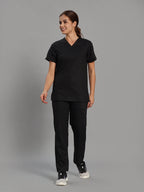 Move Lite Women Black V Scrub Set