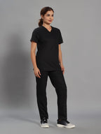 Move Lite Women Black V Scrub Set