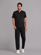 Move Lite Men Black (Neo Notch Neck) Scrub Set
