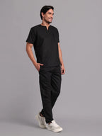 Move Lite Men Black (Neo Notch Neck) Scrub Set