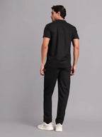 Move Lite Men Black (Mandarin Neck) Scrub Set