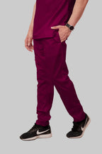 Stretchable (4Way) Men Wine Straight Scrub Pant
