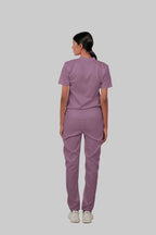 Stretchable (2Way) Women Lilac Straight Scrub Pant