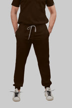 Stretchable (4Way) Women Brown Jogger