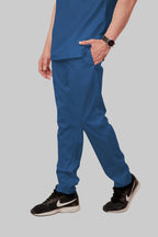 Stretchable (2Way) Men Steel Blue Straight Scrub Pant