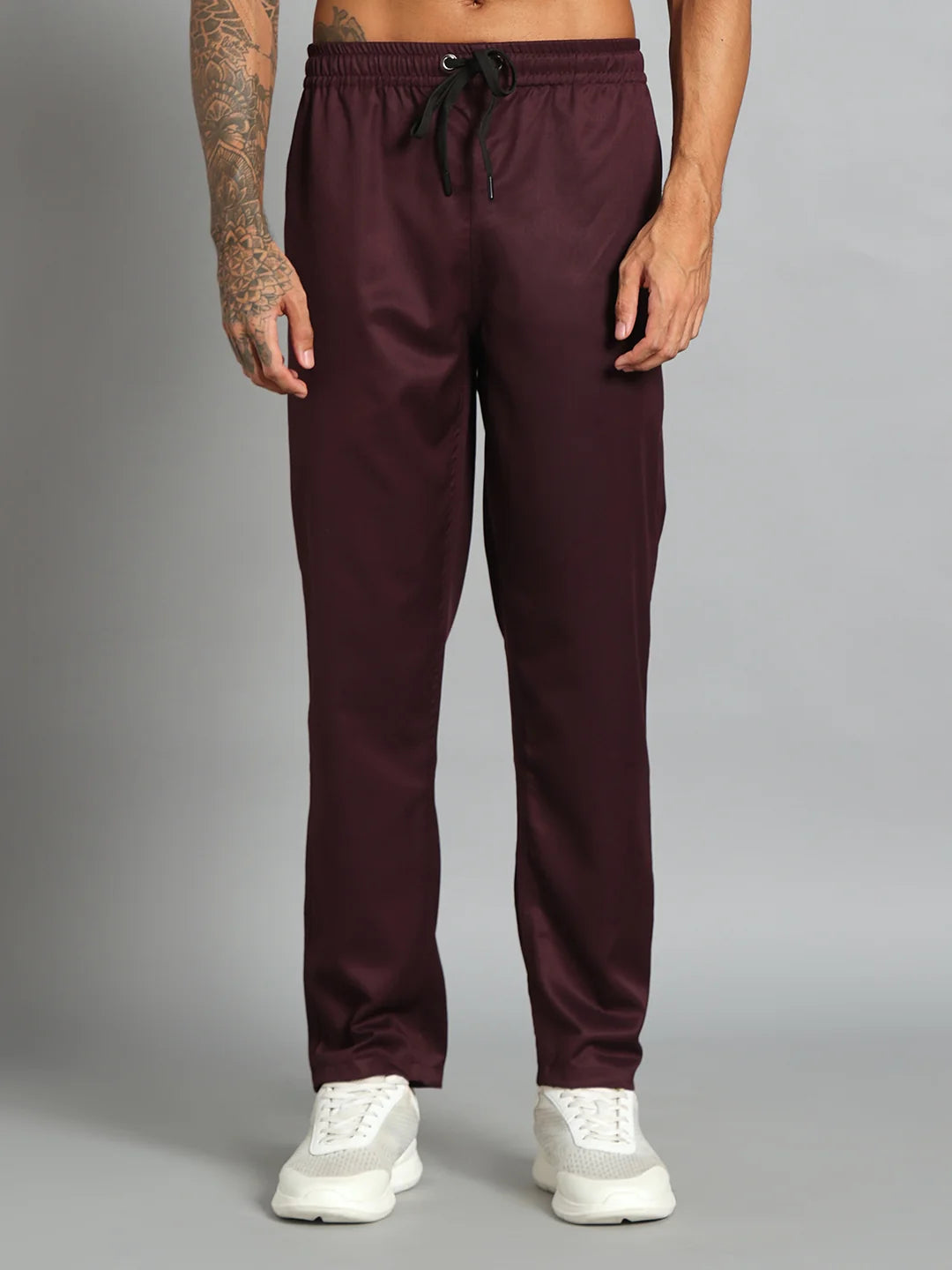 Stretchable (2Way) Men Wine Straight Scrub Pant