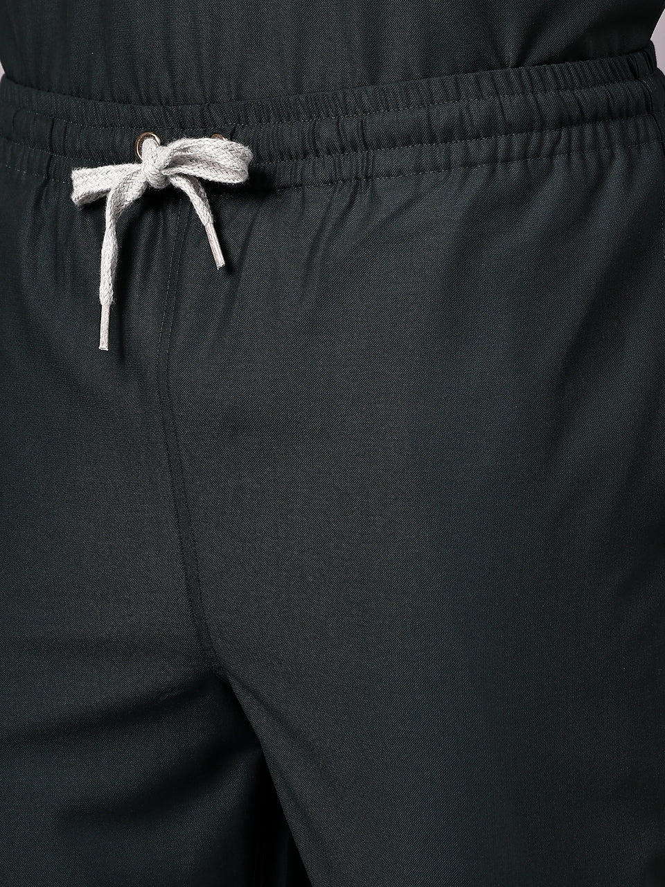 Stretchable (4Way) Men Mid Night Green Straight Scrub Pant
